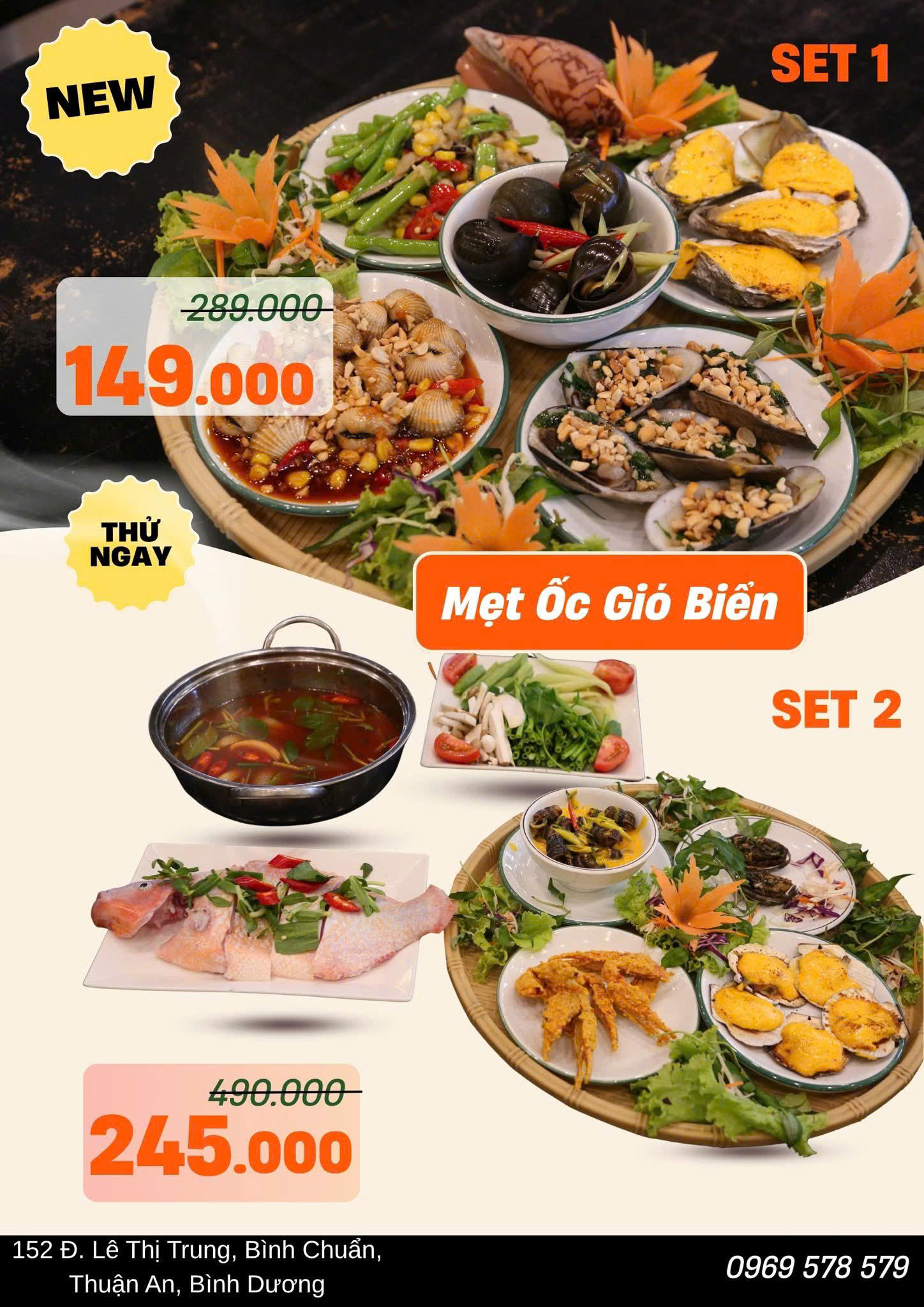Mẹt Ốc Gió Biển — combo set hải sản